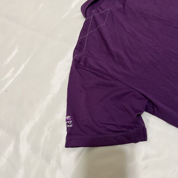 Travis Mathew Torrey Pines Golf Polo Shirt Men’s L Purple White Embroidered Peru - Picture 10 of 11